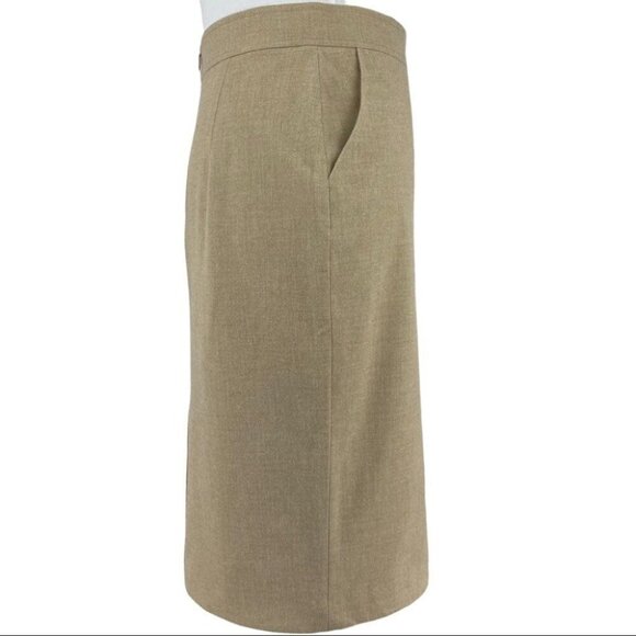 Calvin Klein Women's NWT Tan Minimalist Business Career Pencil Skirt 2/W28 - Picture 3 of 9